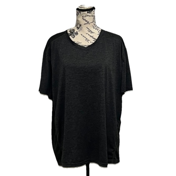 Ideology Mens Black Athletic Shirt Preforated Goth Grunge Outdoor Gorpcore XXL - Picture 2 of 11